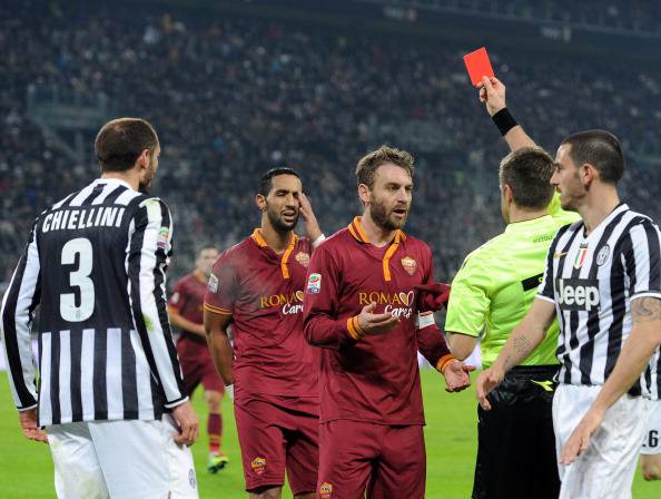 L'espulsione di De Rossi (getty images)