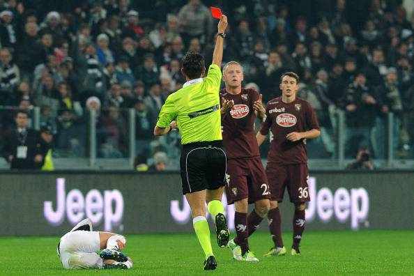 Kamil Glik espulso nel penultimo derby (getty images)