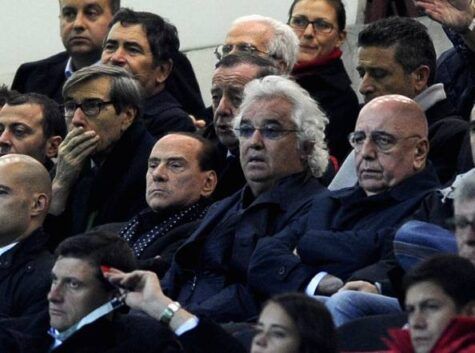 Flavio Briatore, qui con Galliani e Berlusconi (getty images)