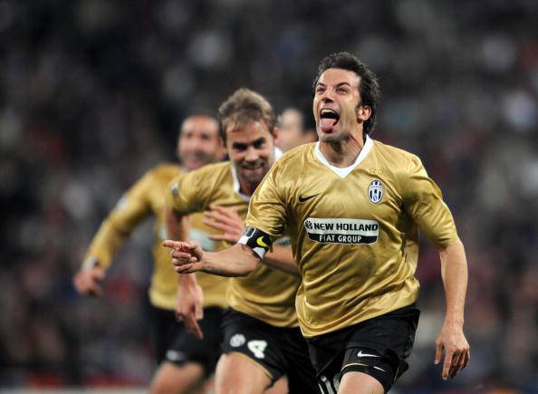 L'esultanza di Del Piero al Bernabeu (getty images)