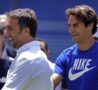 Gabriel Batistuta, qui con Roger Federer (getty images)