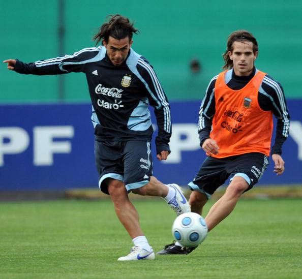 Tevez e Gago in Nazionale (getty images)