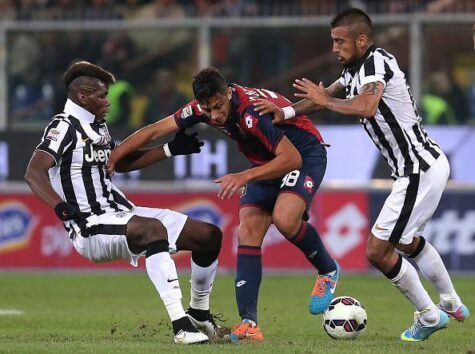 Pogba-Vidal nel match contro il Genoa (getty images)