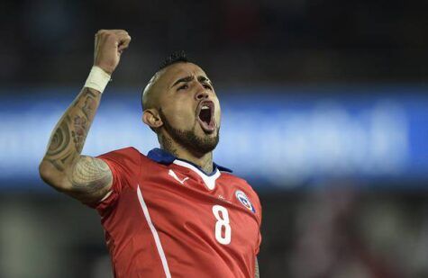 Arturo Vidal (Photo credit should read JUAN MABROMATA/AFP/Getty Images)