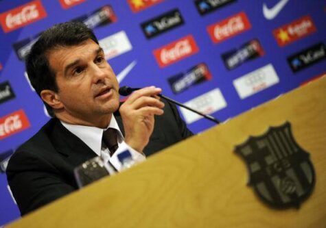 Joan Laporta (Photo credit should read LLUIS GENE/AFP/Getty Images)