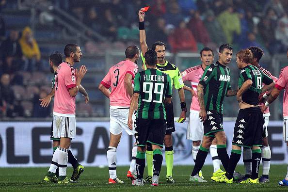 L'espulsione di Chiellini (Photo by Gabriele Maltinti/Getty Images)