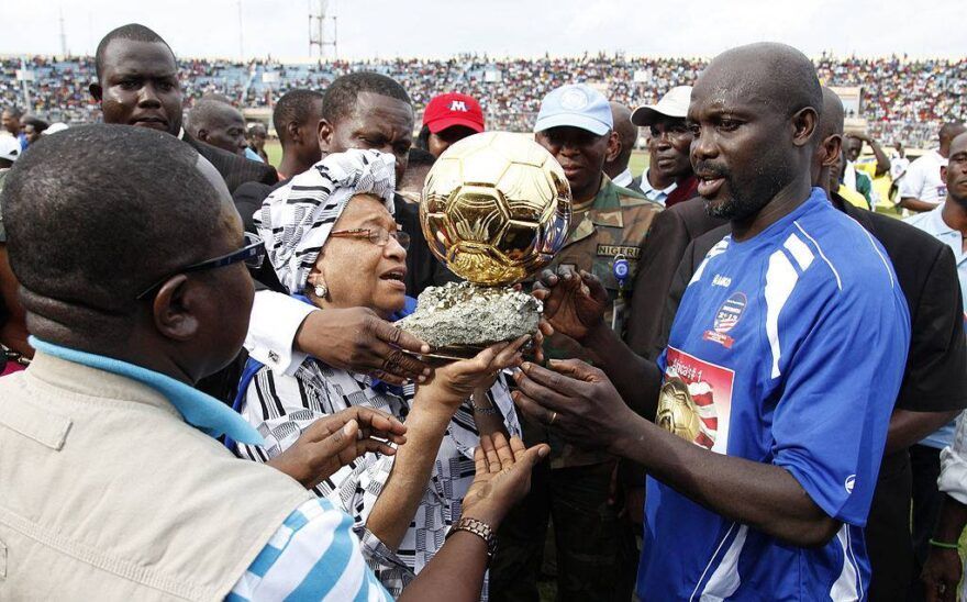 Geroge Weah in Liberia © Getty