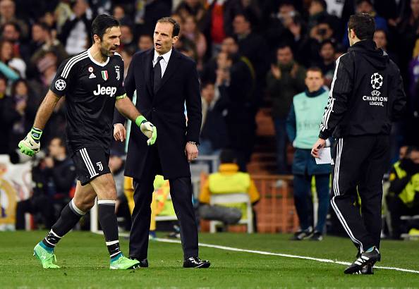 Buffon e Allegri Real-Juve