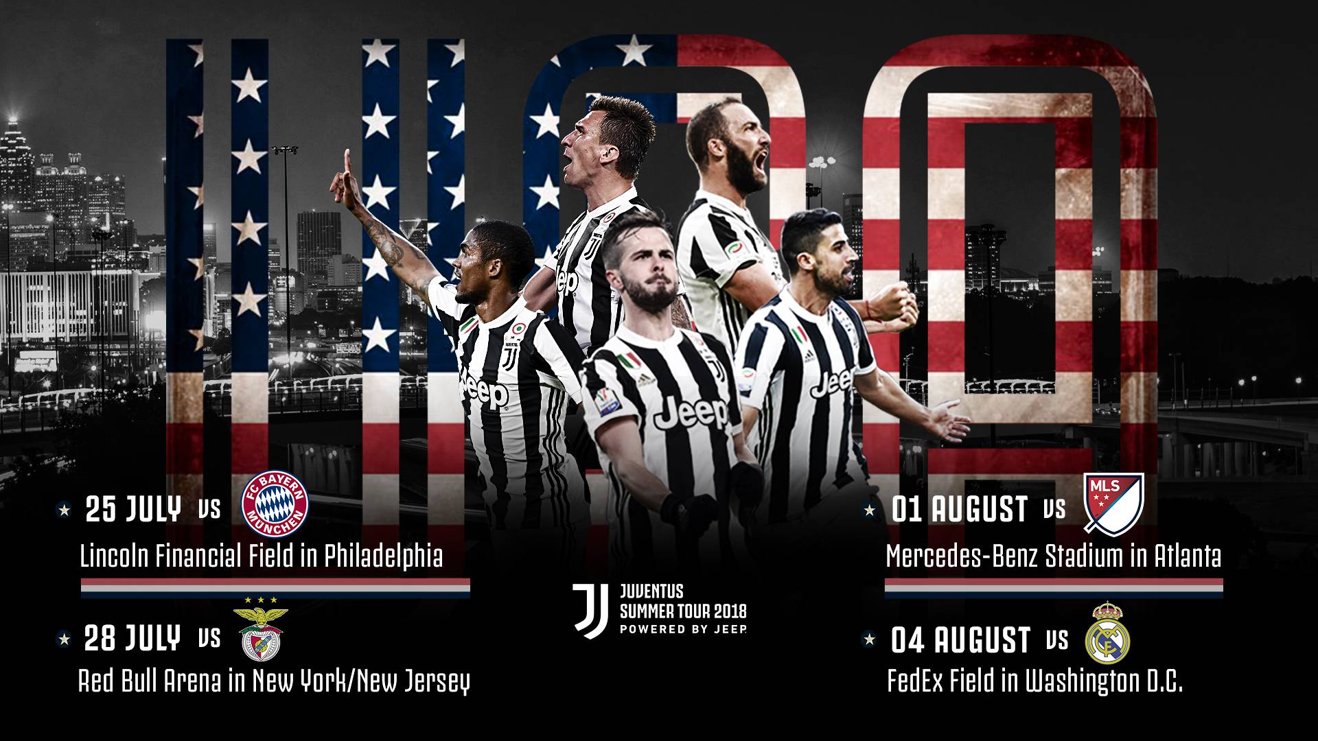 International Champions Cup 2018, Juventus contro Bayern e Real