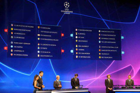 streaming sorteggi champions league gironi