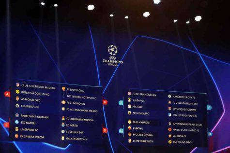 sorteggi champions league gironi fasce avversari