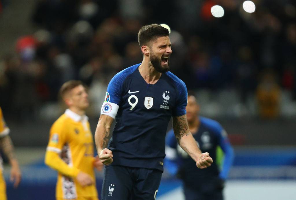 Giroud con la francia @getty images