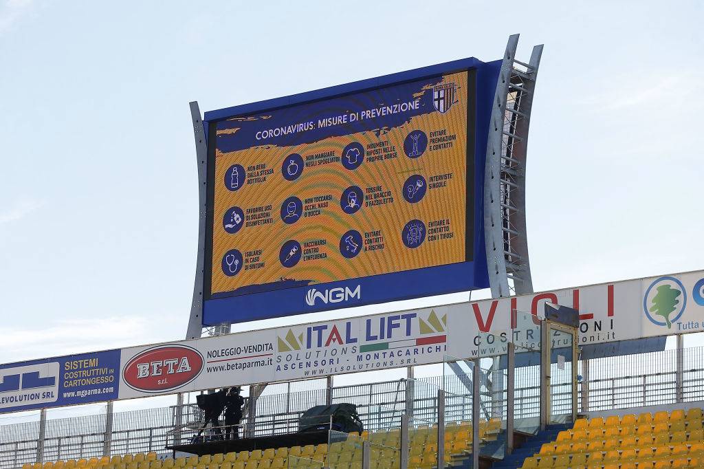 PARMA, ITALY - MARCH 08: A general view during the Serie A match between Parma Calcio and SPAL at Stadio Ennio Tardini on March 8, 2020 in Parma, Italy. (Photo by Gabriele Maltinti/Getty Images)