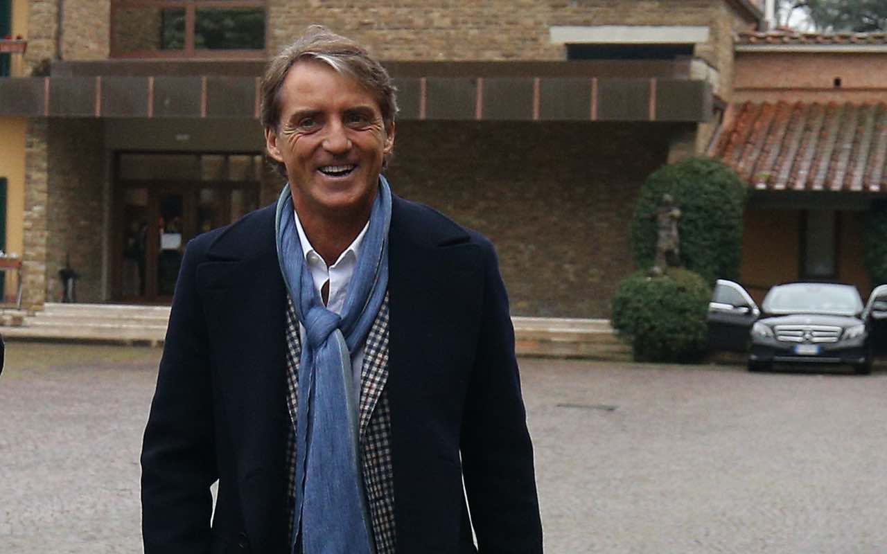 L'allenatore della Nazionale Roberto Mancini