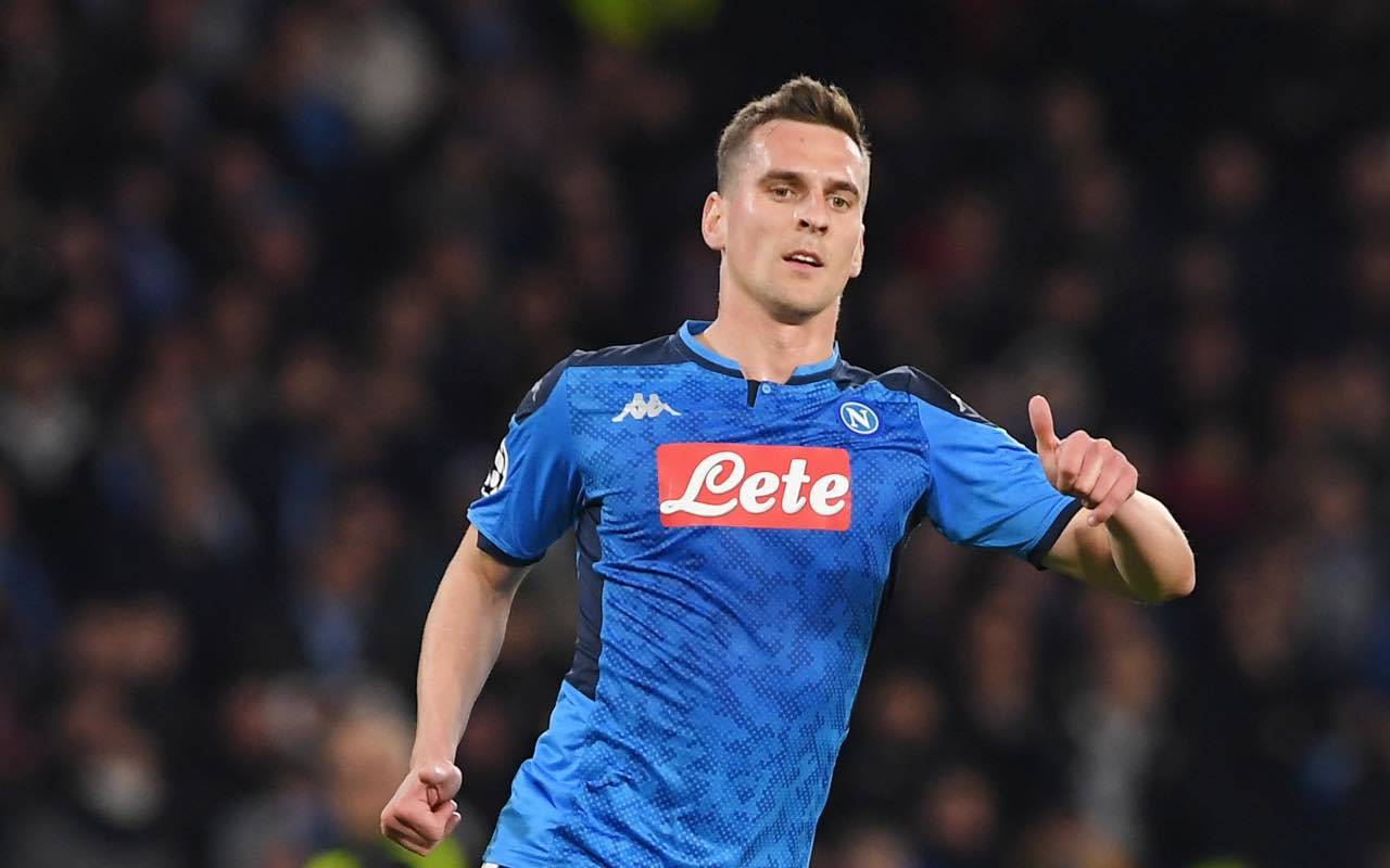 Milik, centravanti del Napoli