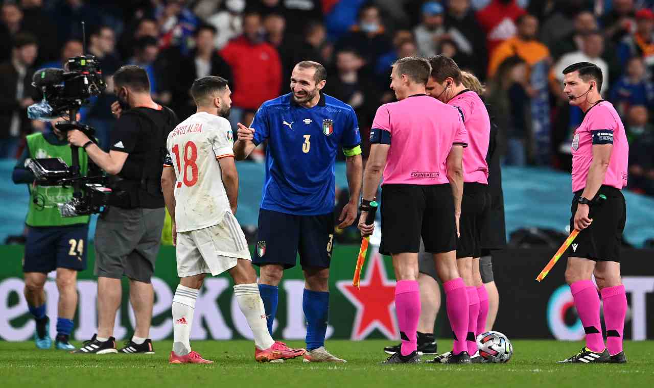 La risata tra chiellini e Jordi alba?