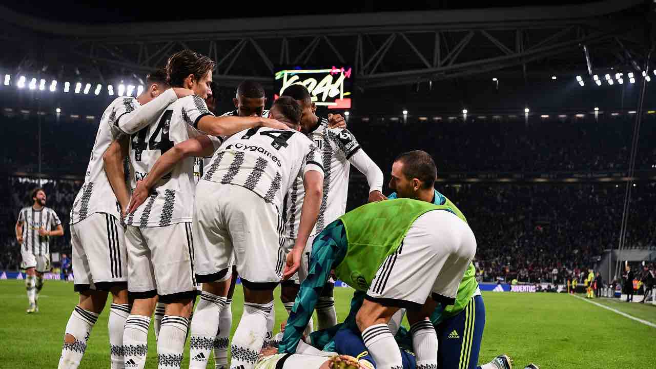 L'esultanza della Juve juvelive.it