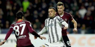 Salernitana-Juventus, scintille nel finale: pallonata e parapiglia immediato