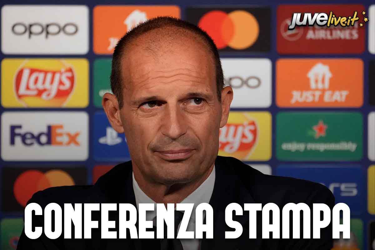 Juventus, la conferenza stampa di Allegri