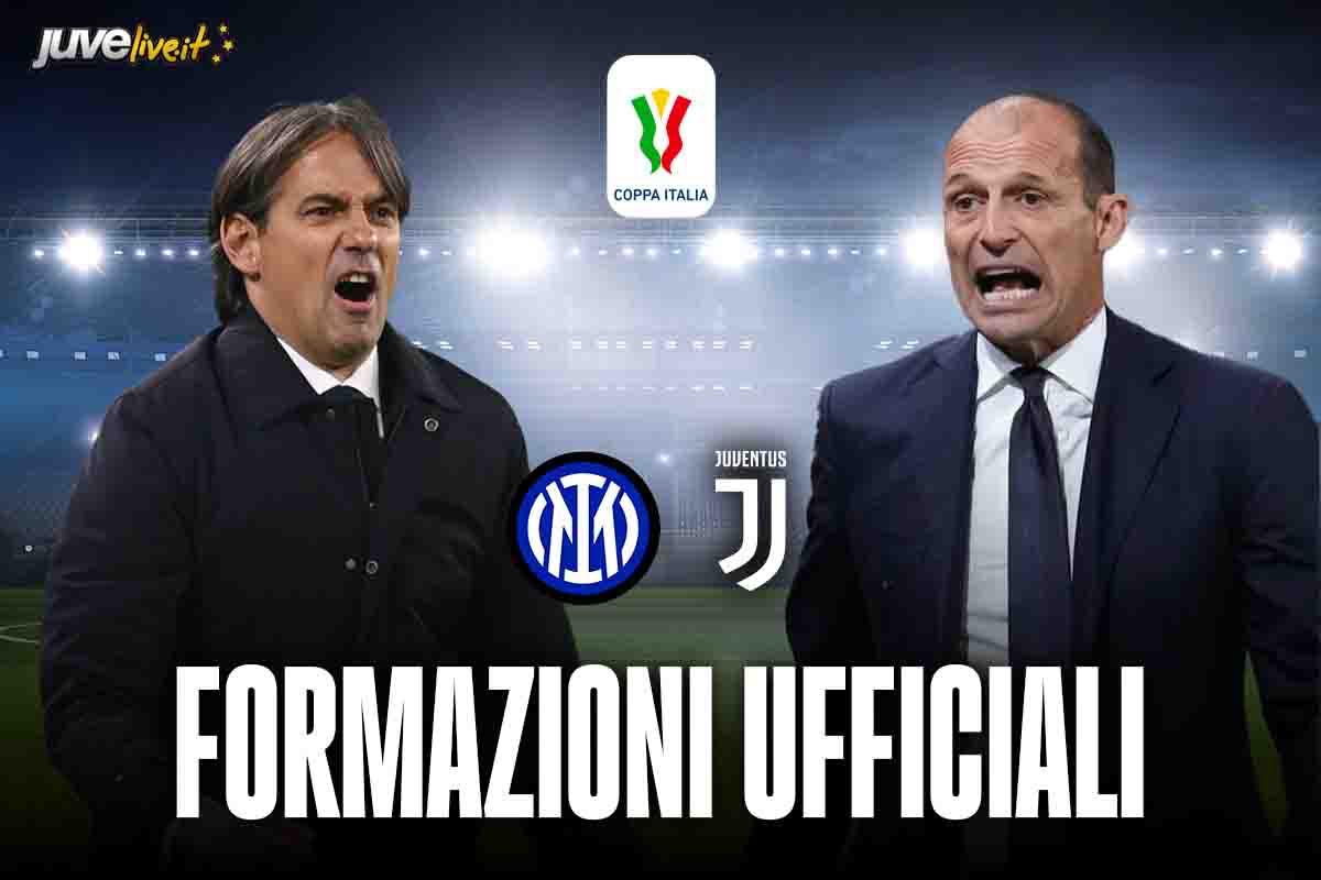 Inter-Juventus formazioni ufficiali: scelta a sorpresa di Allegri