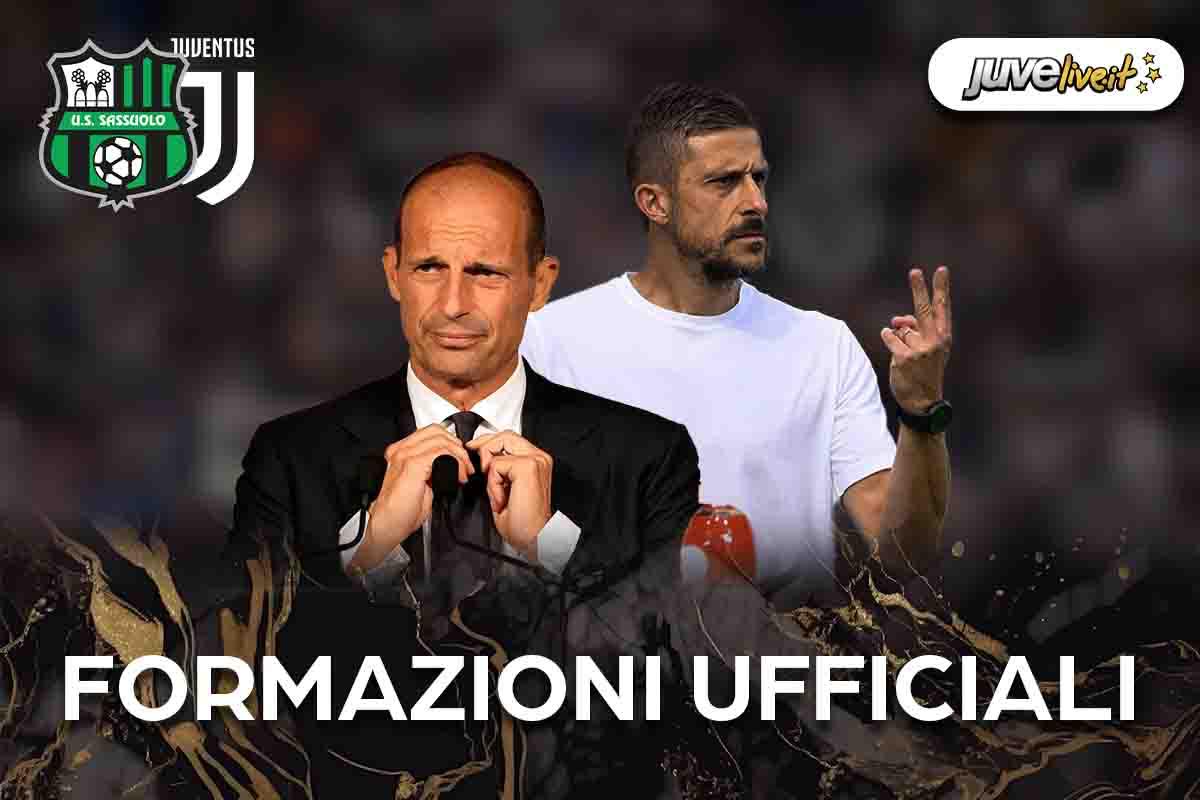 Formazioni ufficiali Sassuolo-Juventus