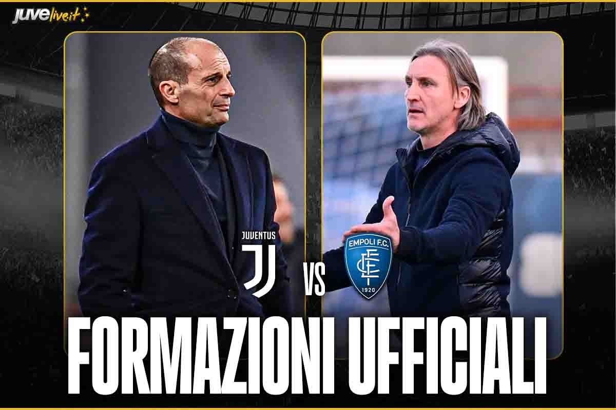 Formazioni ufficiali Juventus-Empoli
