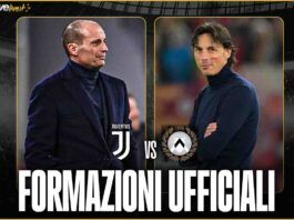 Formazioni ufficiali Juventus-Udinese
