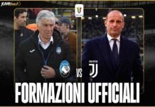 Formazioni ufficiali Atalanta-Juventus: doppia novità sugli esterni e in regia