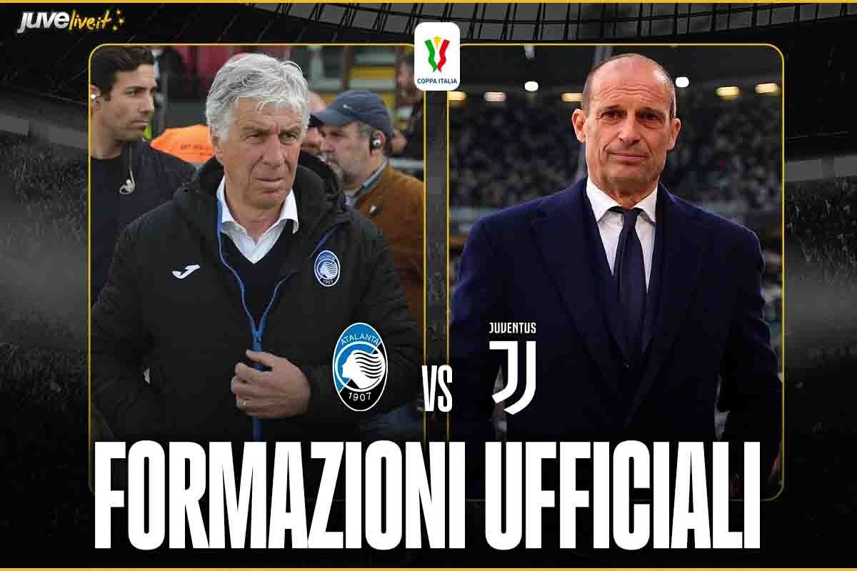 Formazioni ufficiali Atalanta-Juventus: doppia novità sugli esterni e in regia 