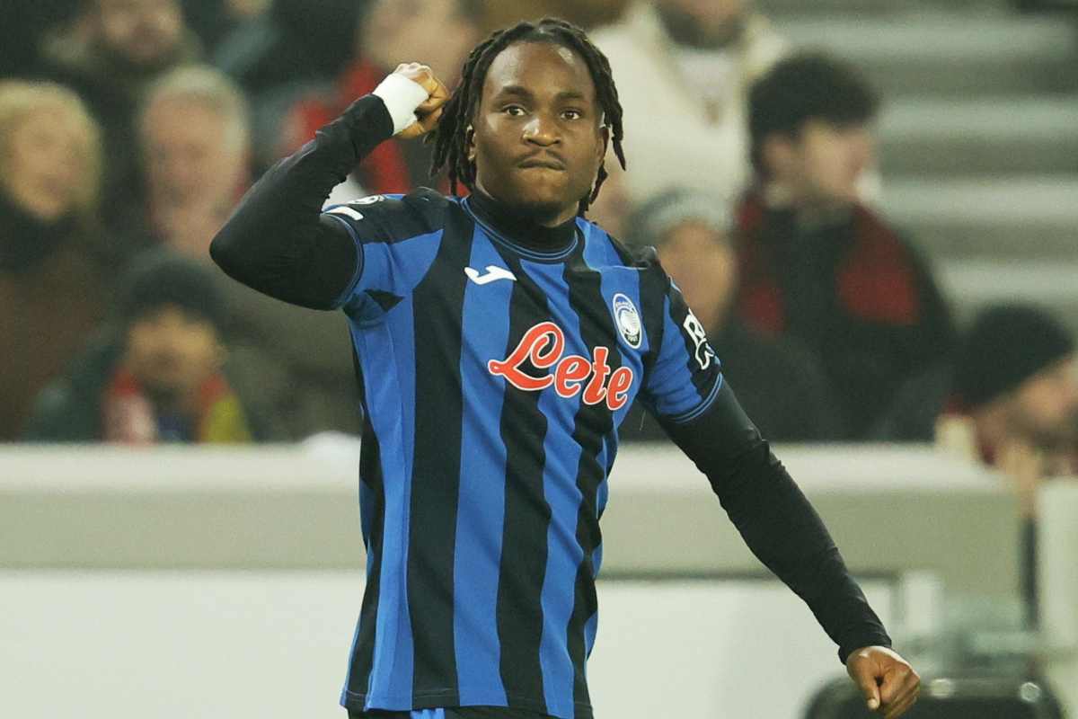Lookman esulta con l'Atalanta