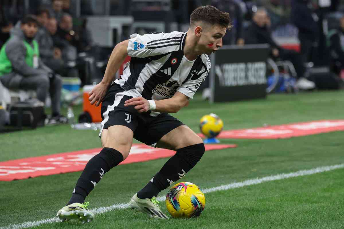 Francisco Conceicao in azione con la Juventus