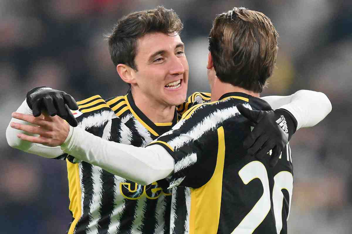 Miretti esulta con la Juventus