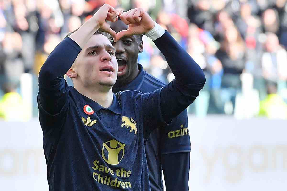 Francisco Conceicao esulta dopo un gol 