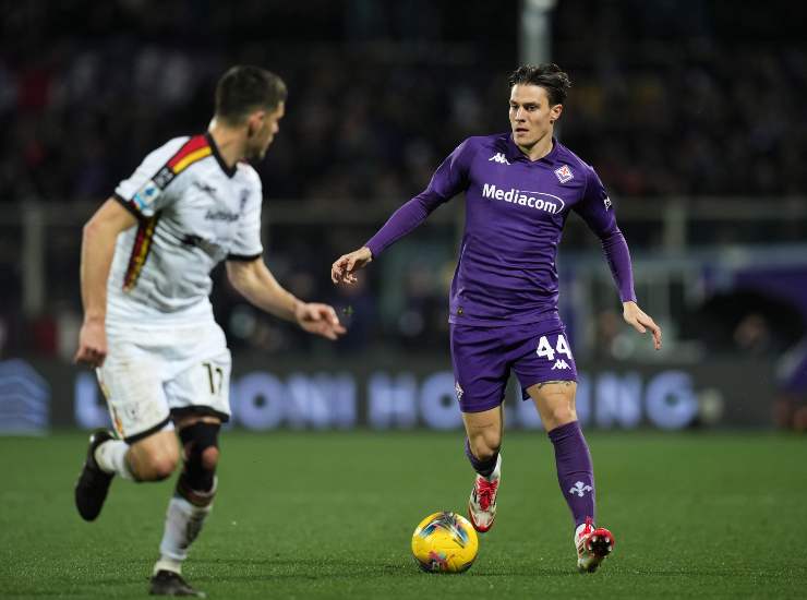 Il centrocampista della Fiorentina in prestito dalla Juventus Nicolò Fagioli