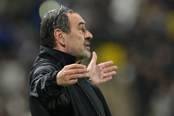 Maurizio Sarri durante l'esperienza alla Lazio