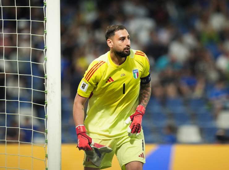 Il portiere dell'Italia e del PSG Gianluigi Donnarumma