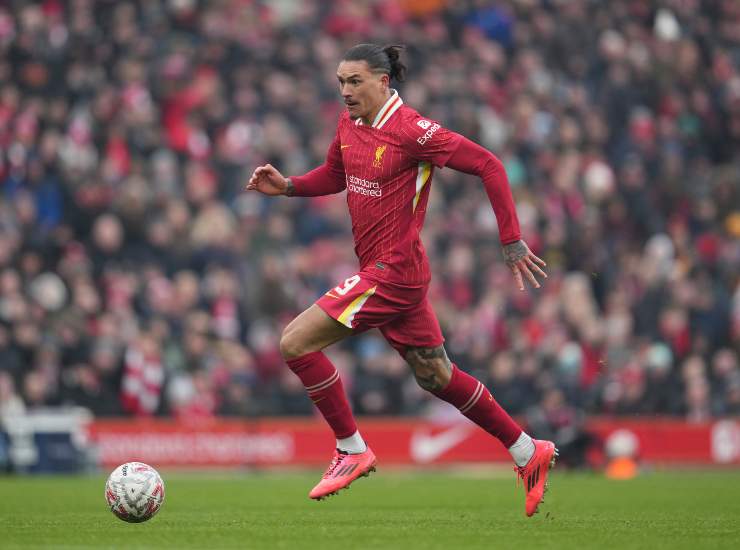 L'attaccante del Liverpool Darwin Nunez