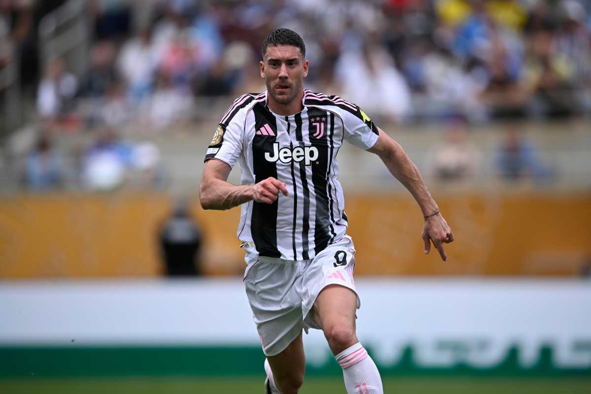 L'attaccante della Juventus Dusan Vlahovic