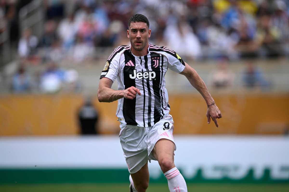 L'attaccante della Juventus Dusan Vlahovic