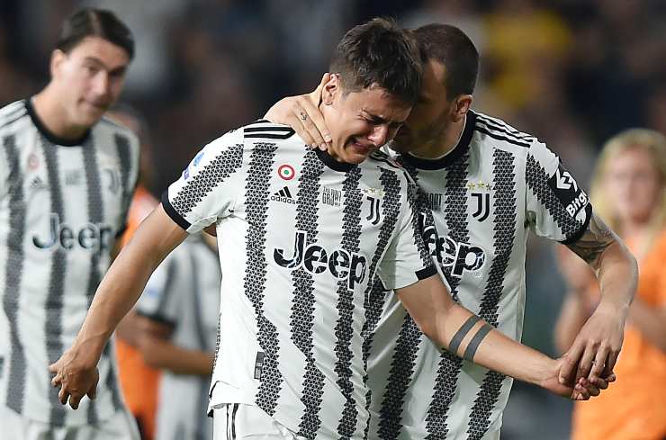 Paulo Dybala in lacrime nella sua ultima gara allo Stadium