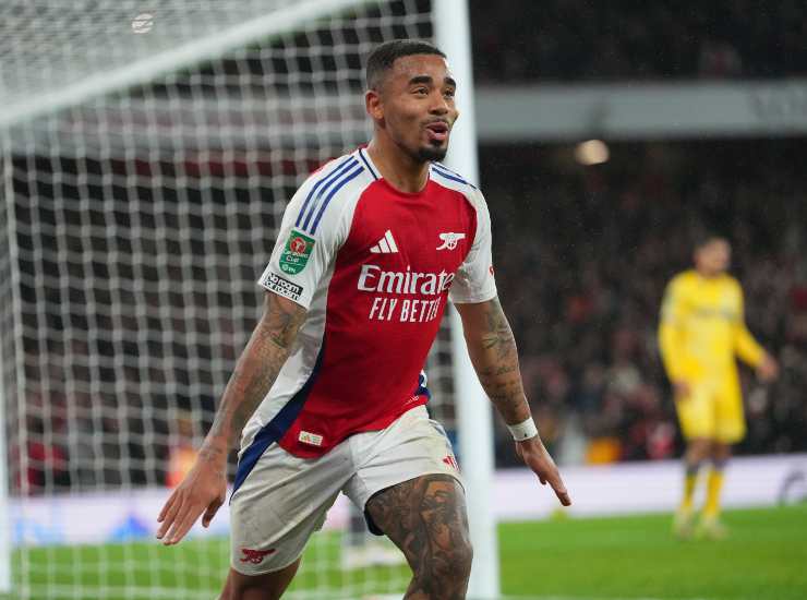 L'attaccante dell'Arsenal Gabriel Jesus