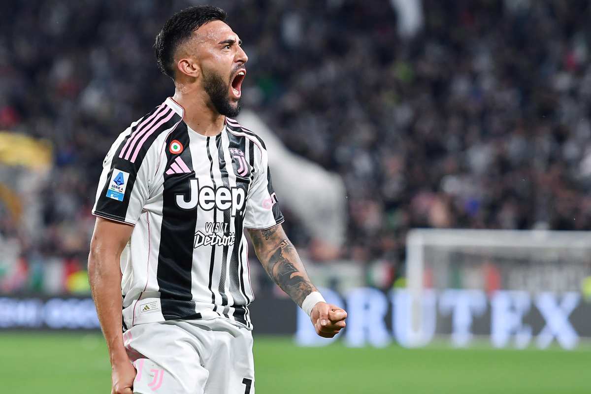 Nico Gonzalez esulta dopo il gol