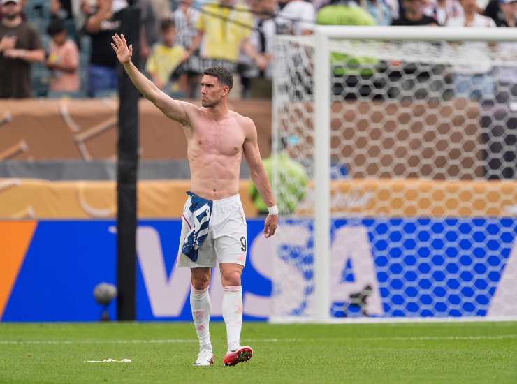 L'attaccante della Juventus Dusan Vlahovic