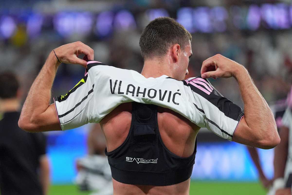 L'attaccante serbo della Juventus, Dusan Vlahovic
