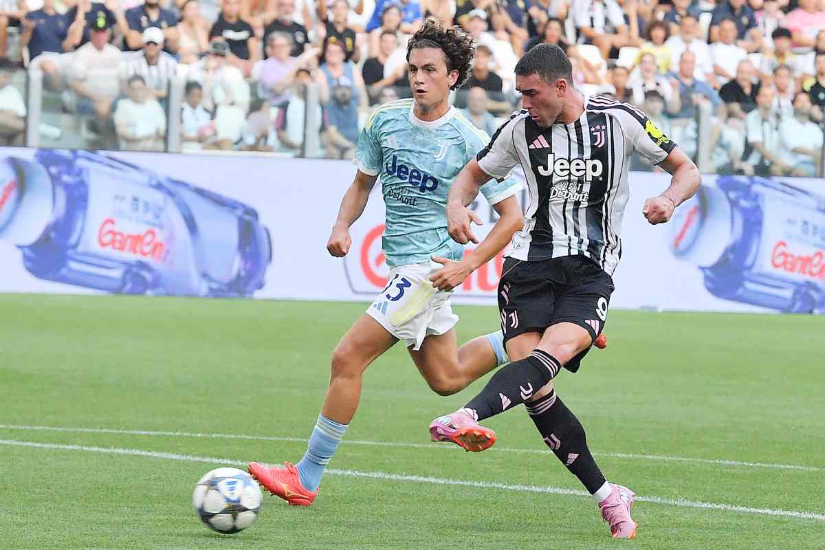 L'attaccante della Juventus, Dusan Vlahovic