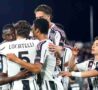 La Juventus esulta compatta dopo un gol
