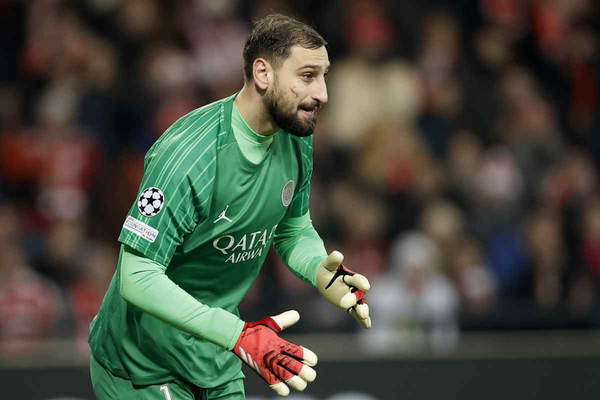 Gianluigi Donnarumma in campo con il PSG