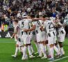 Giocatori della Juve esultano dopo un gol