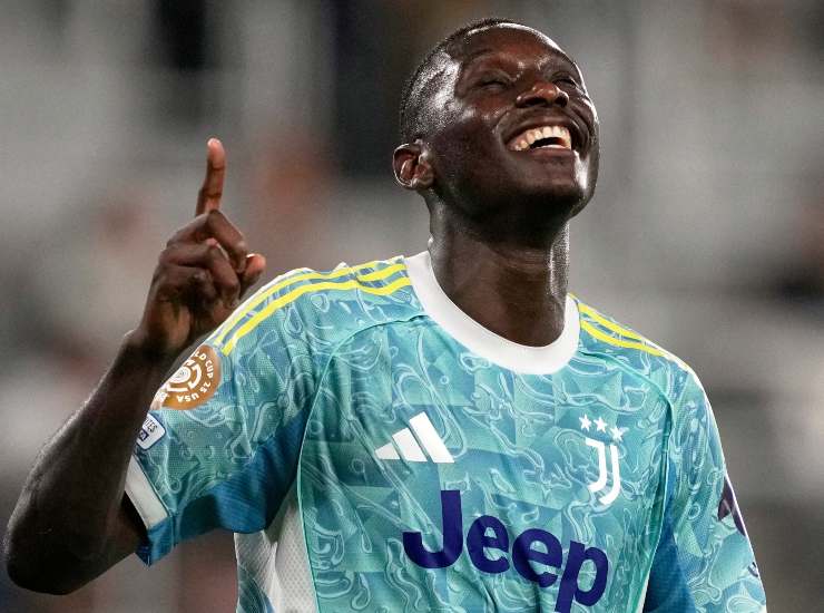L'attaccante francese Kolo Muani con la Juventus