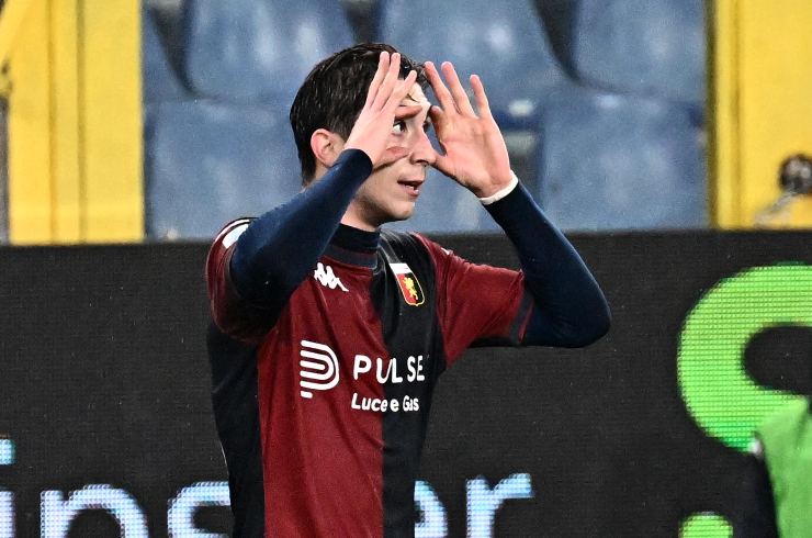 Fabio Miretti protagonista con la maglia delGenoa